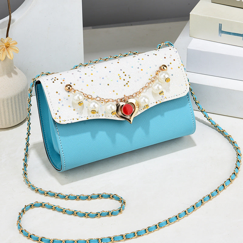 Bags for women, new foreign trade single shoulder small square bag, trendy Korean style student bag, fashionable and versatile crossbody ladies chain bag