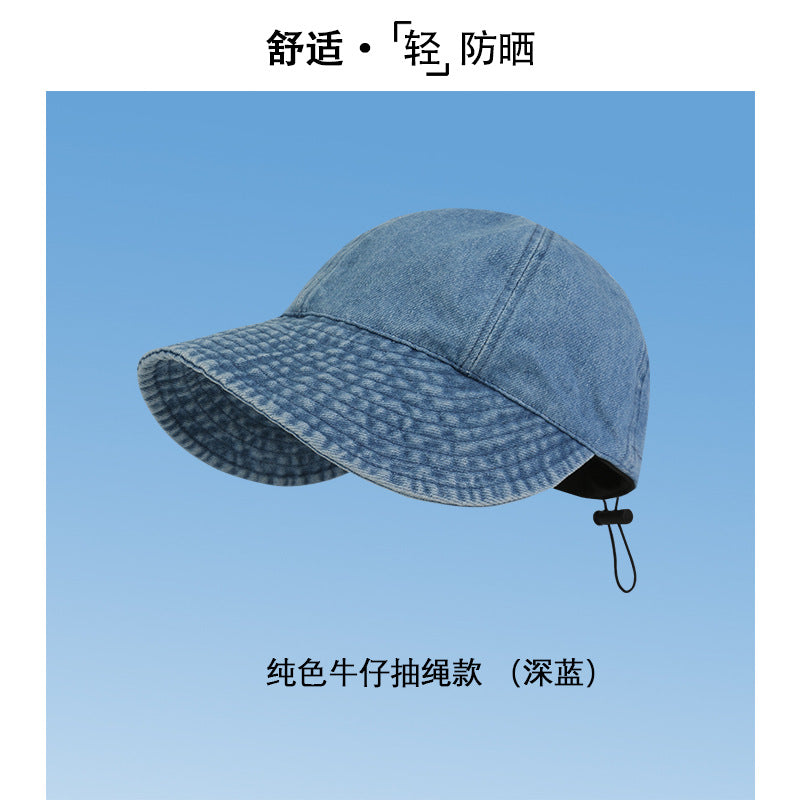防晒帽速干夏季遮阳小众渔夫帽女时尚防紫外线太阳帽子