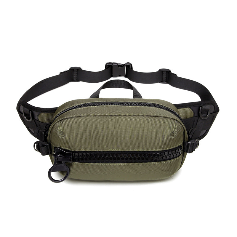 Ozuko mobile phone bag men's waist bag casual Oxford cloth chest bag outdoor waterproof men's waist bag multi-function