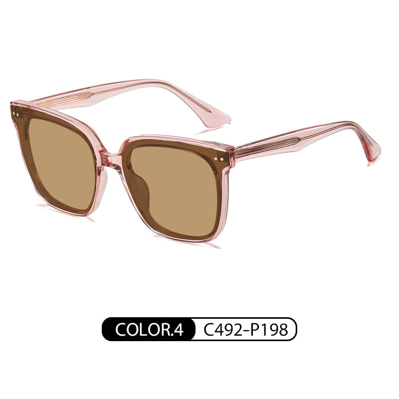 Live broadcast of the same gm sunglasses male polarized sunglasses TR7507 propionic acid pin leg big frame sunscreen sunglasses female