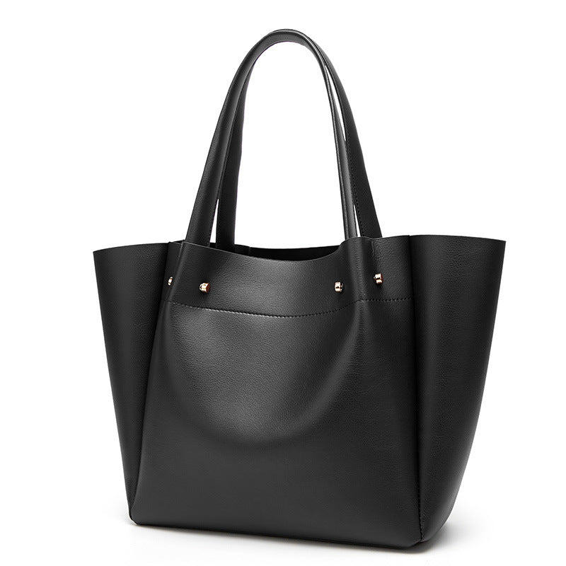 Women's bag new style 2023 European and American fashion simple shoulder bag large capacity women's handbag tote bag one piece drop shipping