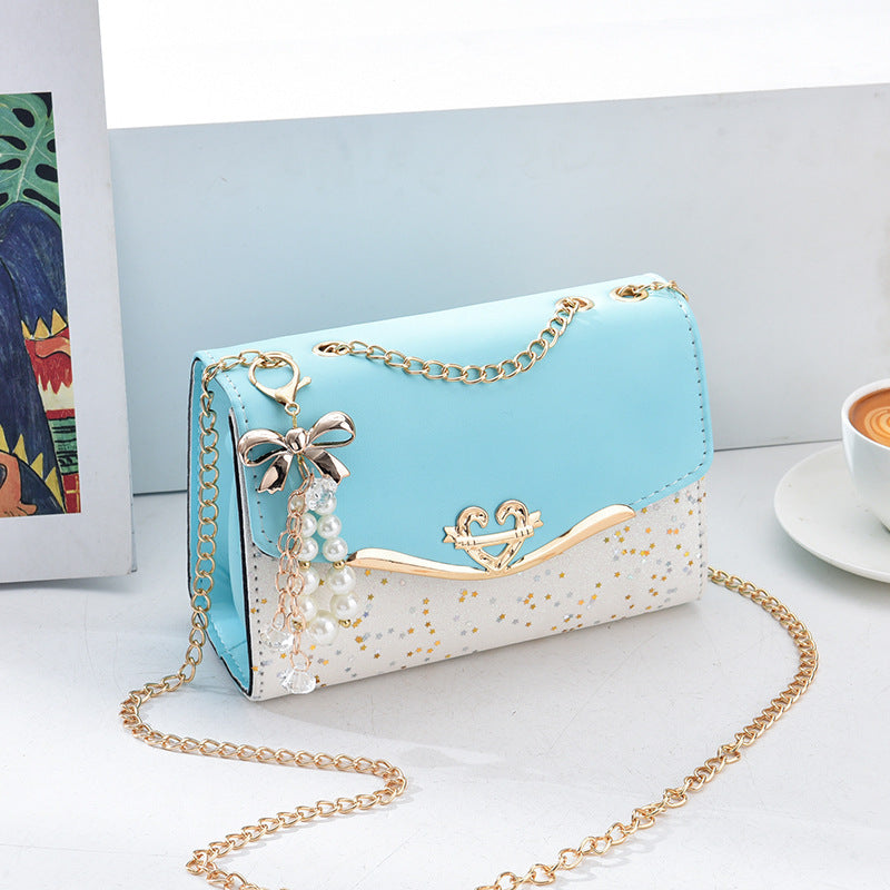 Factory direct sales bags for women cross-border new chain crossbody bag sequined fashion shoulder bag Korean version ladies mobile phone bag