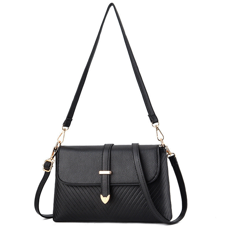 Small bag 2023 new fashion summer middle-aged and elderly mother ladies handbag Korean style soft leather shoulder crossbody bag for women
