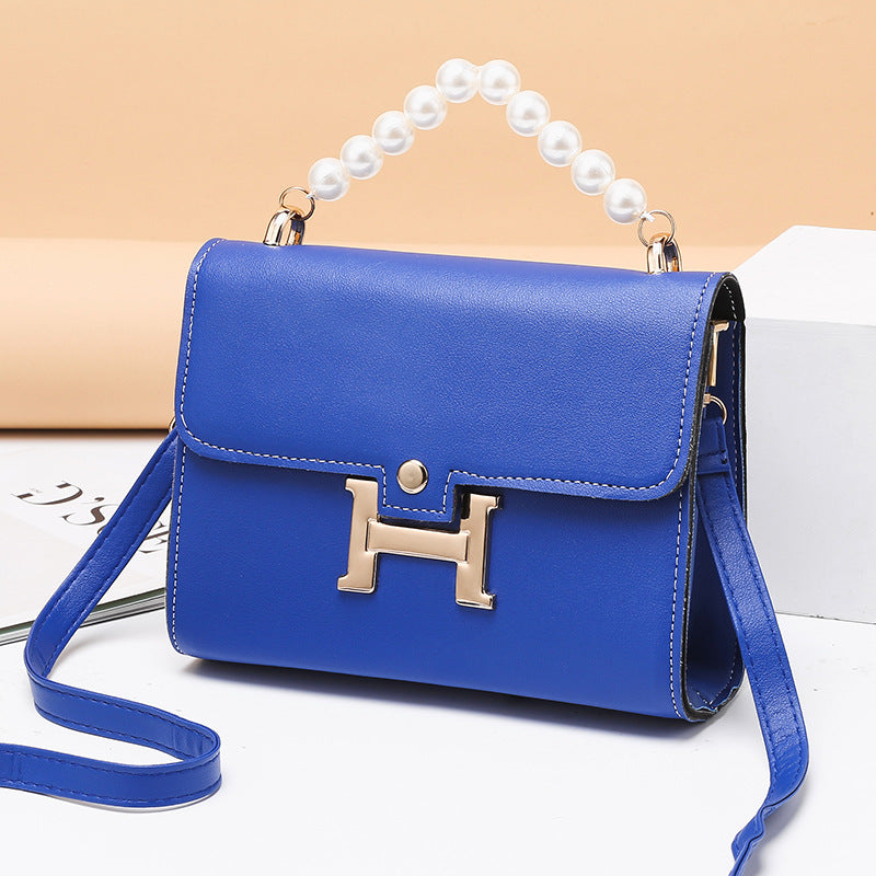 Handbags工厂女士包包批发夏季百搭单肩斜挎包珍珠手提简约小方包