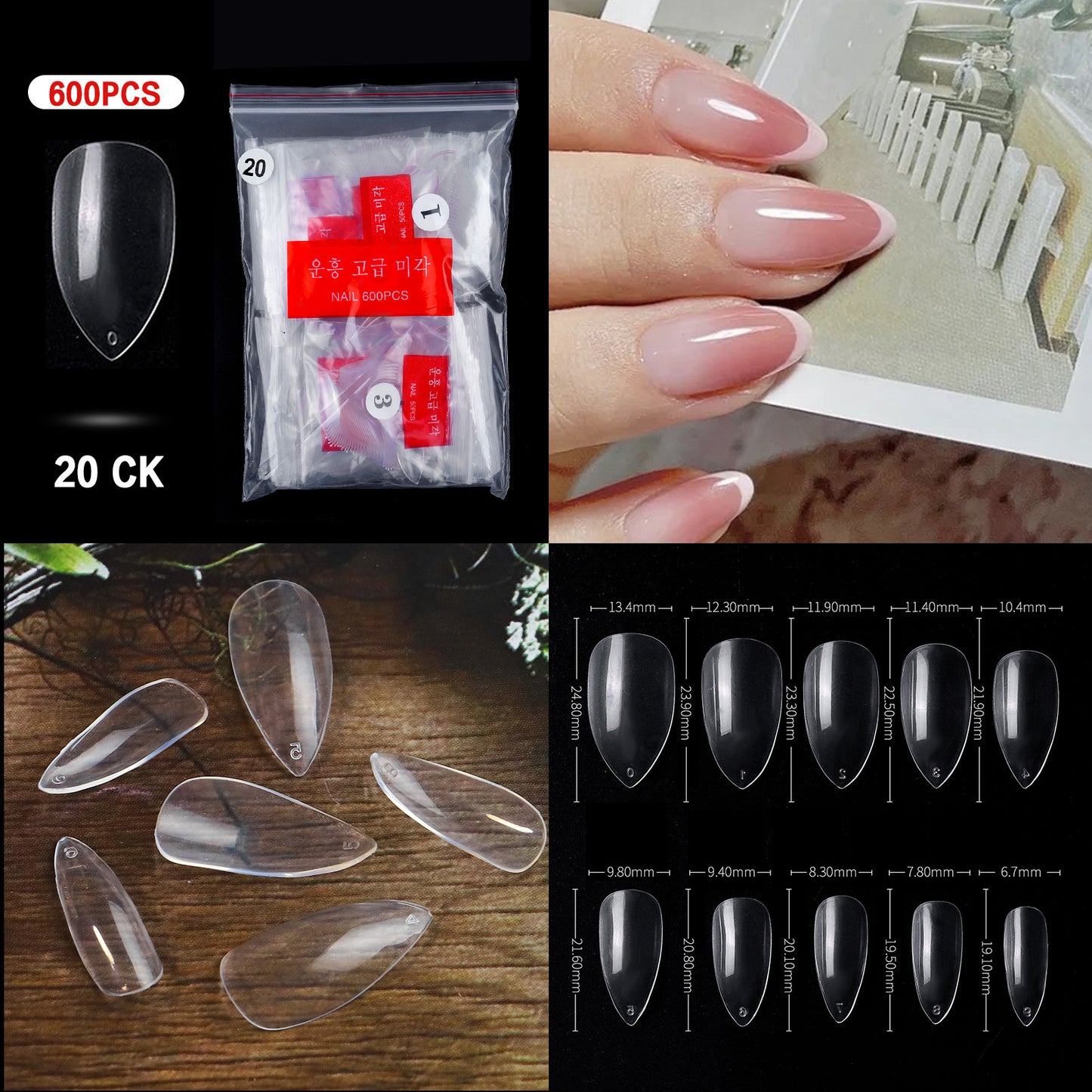 Cross-border nail manicure French style full patch half patch fake nail patch handmade wear manicure factory wholesale