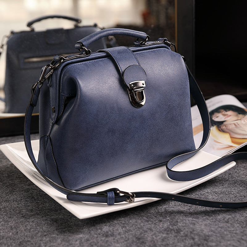Lock women's bag shoulder bag European and American fashion women's bag cross-border Amazon bag 2023 new doctor handbag