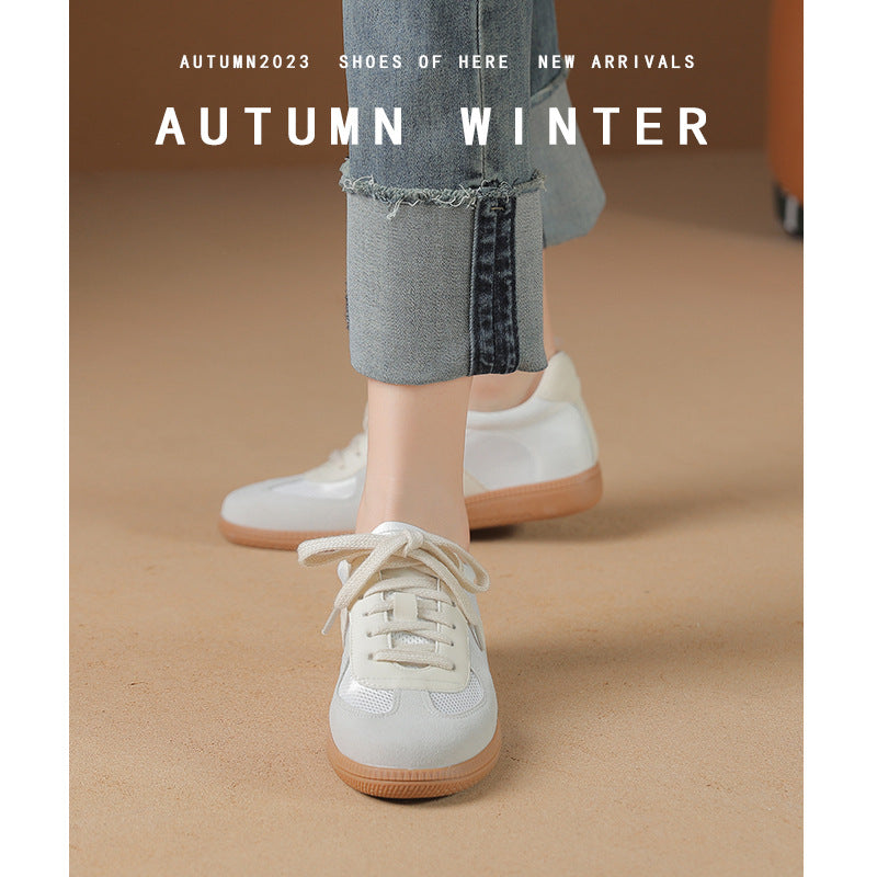 Grape mother Suyin Yinde training shoes women's net shoes breathable Forrest Gump shoes little boy inner thickened casual white shoes