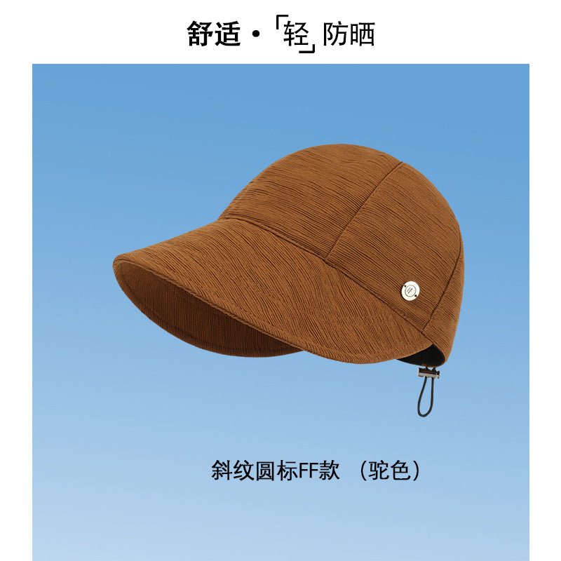 防晒帽速干夏季遮阳小众渔夫帽女时尚防紫外线太阳帽子