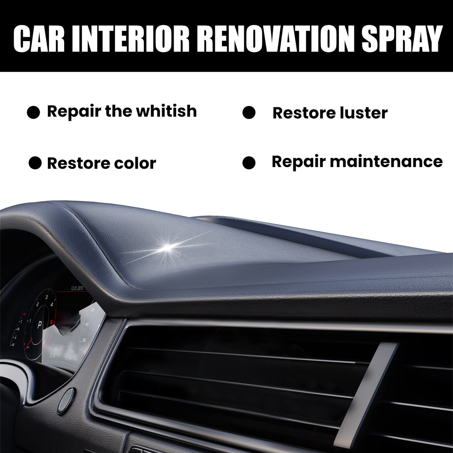 Homonth Car Interior Renovation Spray Seat Interior Dashboard Cleaning, Decontamination, Maintenance and Renovation Care Agent