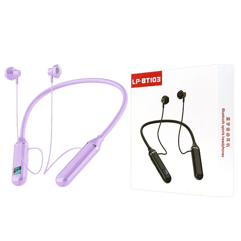 Baitong Bluetooth 5.2 binaural hanging neck subwoofer sports earphones in-ear wireless stereo sports running earphones