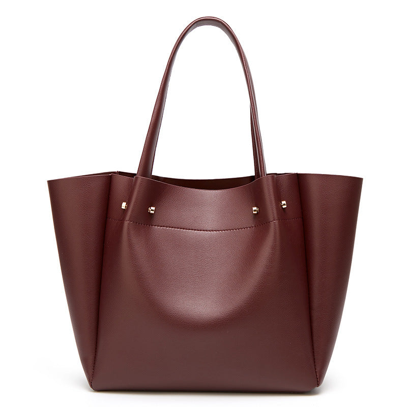 Women's bag new style 2023 European and American fashion simple shoulder bag large capacity women's handbag tote bag one piece drop shipping