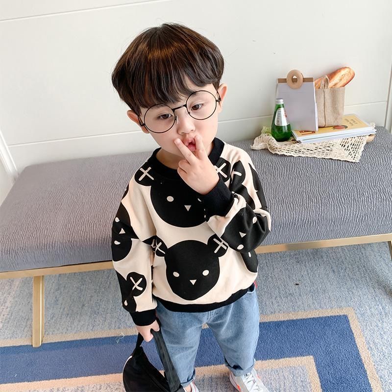 Boys' autumn sweatshirts 2022 new children's clothing Korean style long-sleeved tops Internet celebrity foreign style trendy spring and autumn styles for children