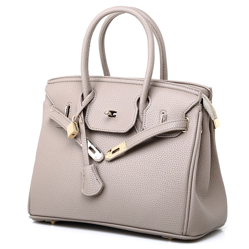 Guangzhou Bag Women 2023 New Women's Bag European and American Fashion Lychee Pattern Platinum Bag Diagonal Shoulder Ladies Handbag