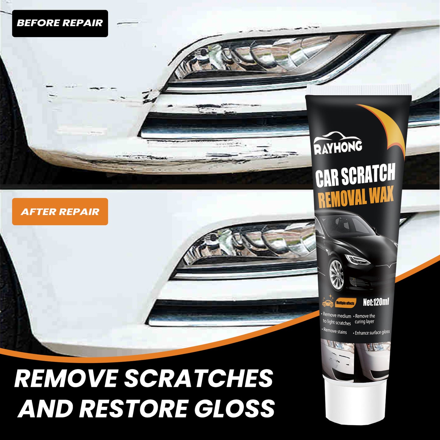 Rayhong car scratch wax car paint protection polishing scratch removal maintenance paint surface repair cleaning decontamination abrasive