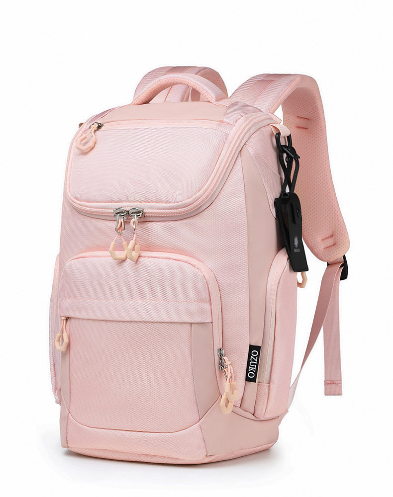 Ozuko new backpack business waterproof computer bag men's large capacity outdoor travel sports backpack