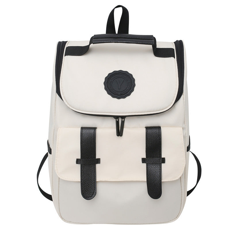 Wholesale school bags for high school students large capacity Korean style simple backpack men's new Ruiying Harajuku high school women's backpack