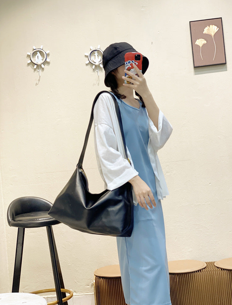 Bucket bag 2023 new cross-border women's bag large capacity handbag European and American trend fashion shoulder bag one piece drop shipping