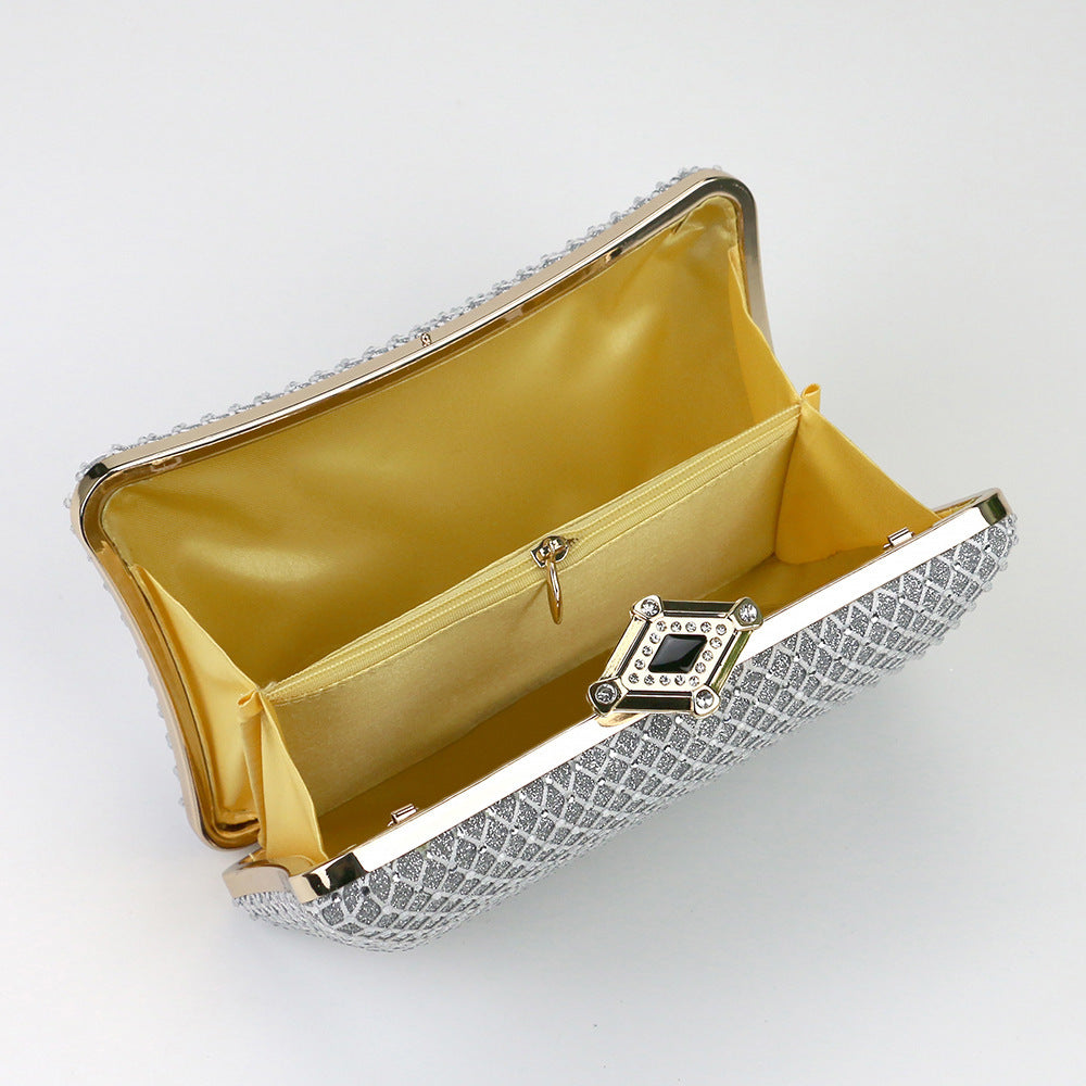 New style socialite rhinestone shiny evening bag clutch bag evening bag bridal bag chain crossbody banquet dress bag
