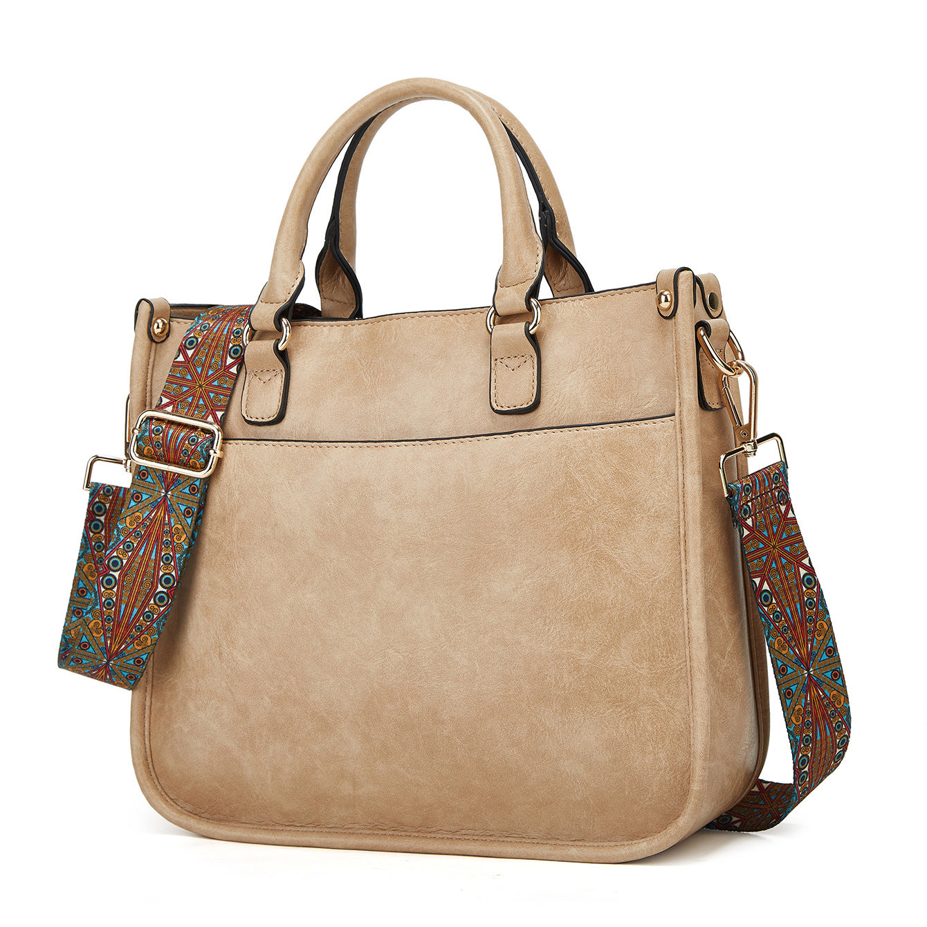 Cross-border bags 2023 autumn and winter new women's bags European and American retro tote bags single shoulder casual simple wide shoulder crossbody bag