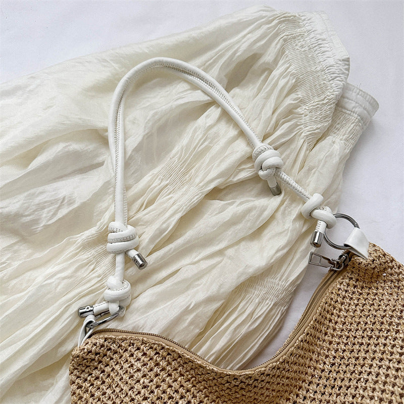 Handwoven bags for women 2023 new trendy fashion retro straw tote bag versatile large capacity shoulder bag for women