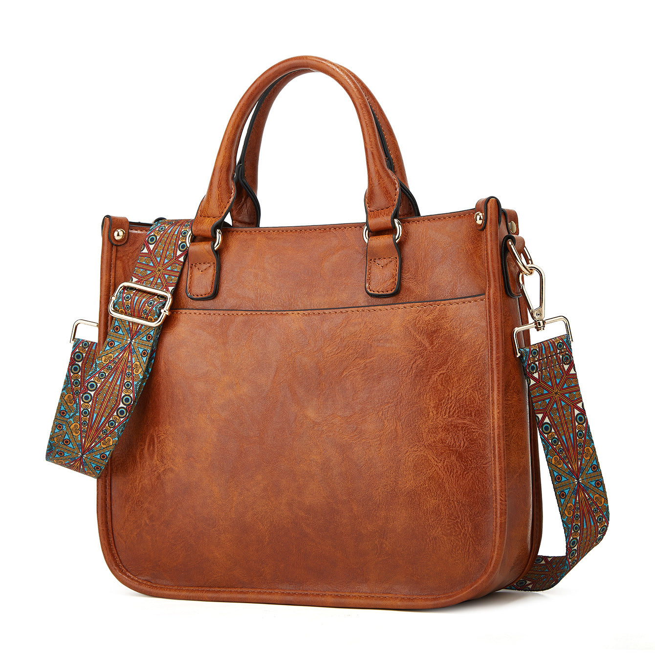Cross-border bags 2023 autumn and winter new women's bags European and American retro tote bags single shoulder casual simple wide shoulder crossbody bag