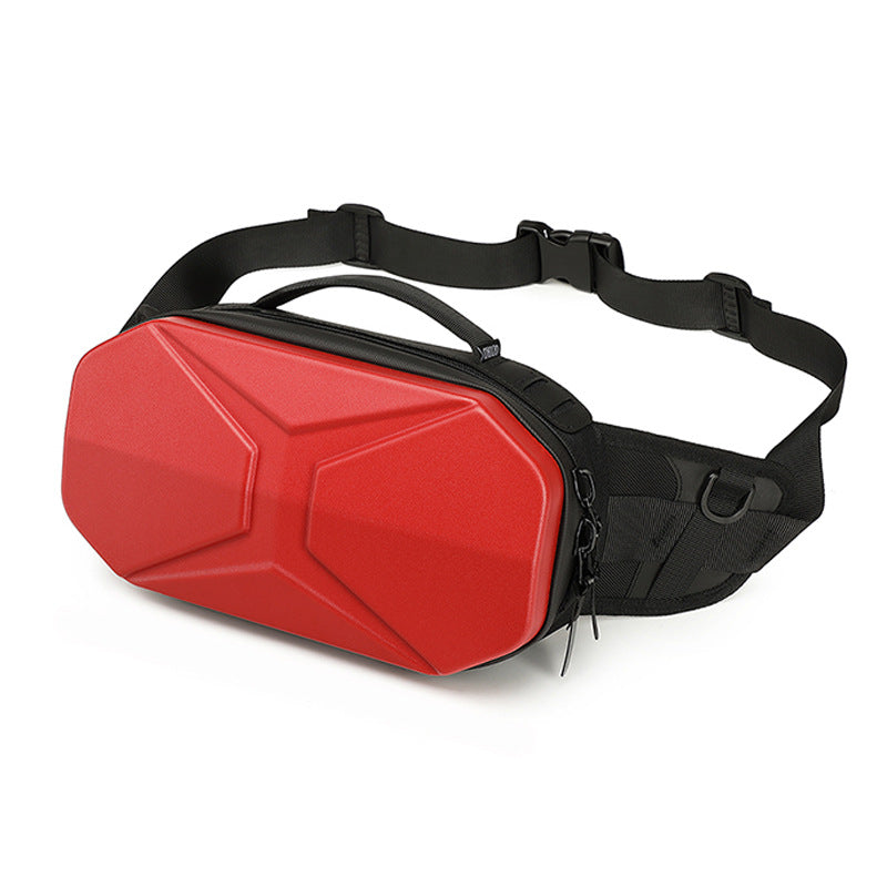 ozuko new sports men's waist bag functional PC hard shell crossbody bag men's trendy brand waterproof men's chest bag wholesale