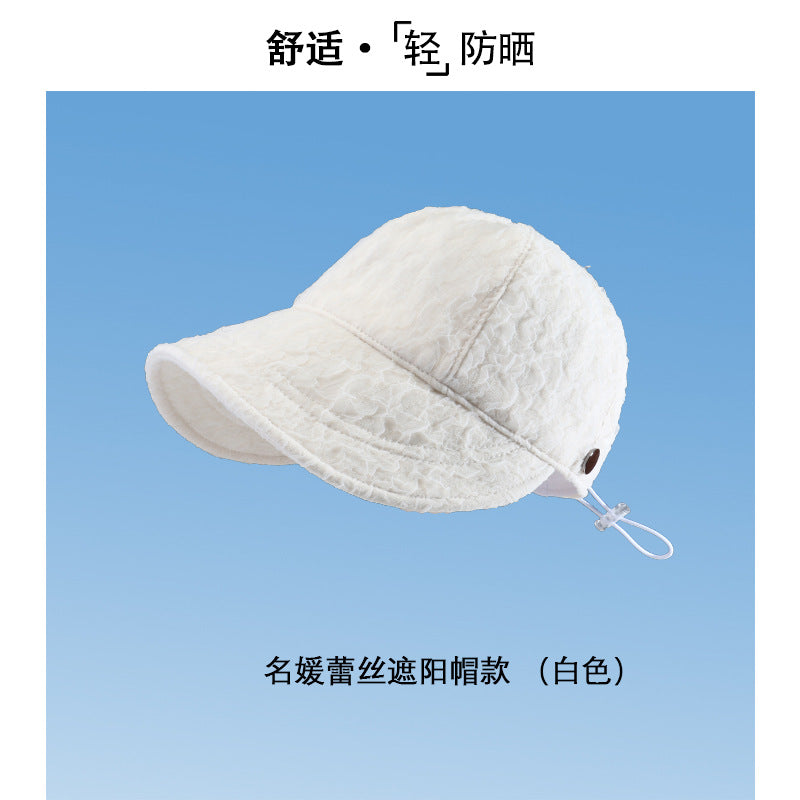 防晒帽速干夏季遮阳小众渔夫帽女时尚防紫外线太阳帽子