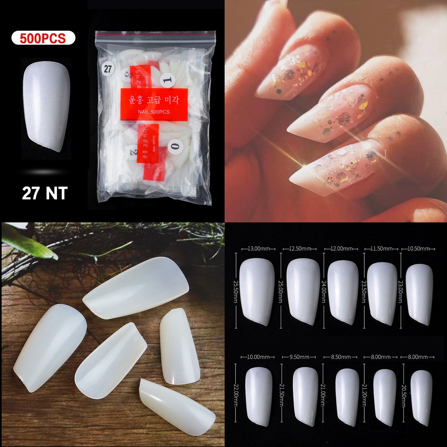 Cross-border nail manicure French style full patch half patch fake nail patch handmade wear manicure factory wholesale