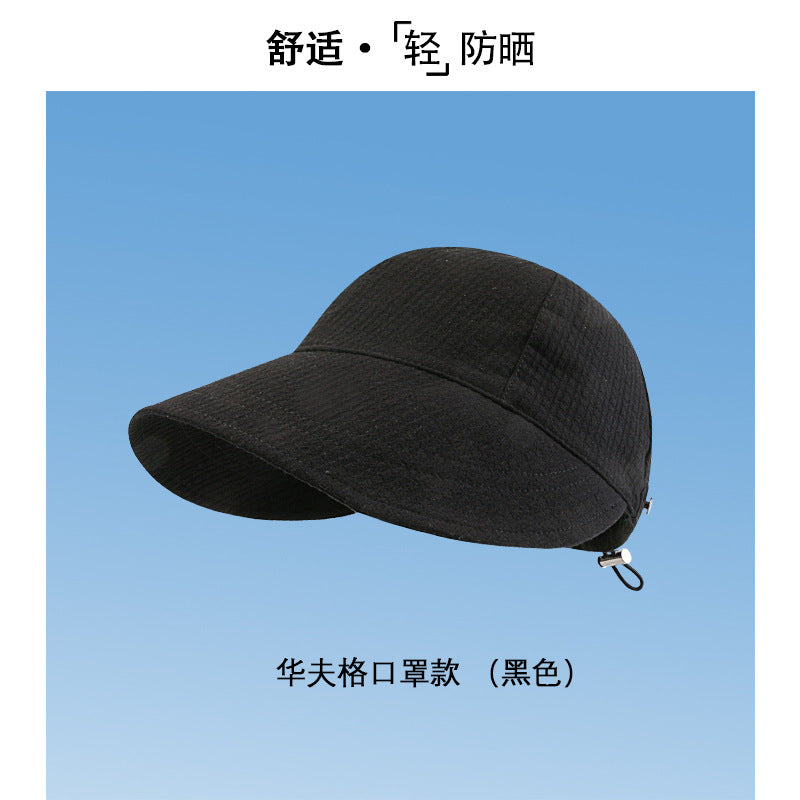 防晒帽速干夏季遮阳小众渔夫帽女时尚防紫外线太阳帽子