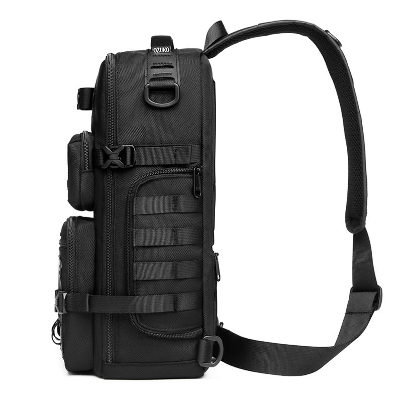 Ozuko tactical chest bag outdoor men's crossbody bag men's large capacity sports men's bag shoulder crossbody bag