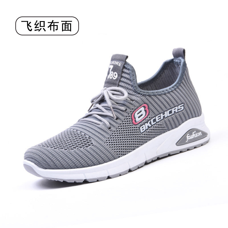 鞋子女2023新款潮流飞织单鞋外贸女鞋软底shoes休闲运动鞋女