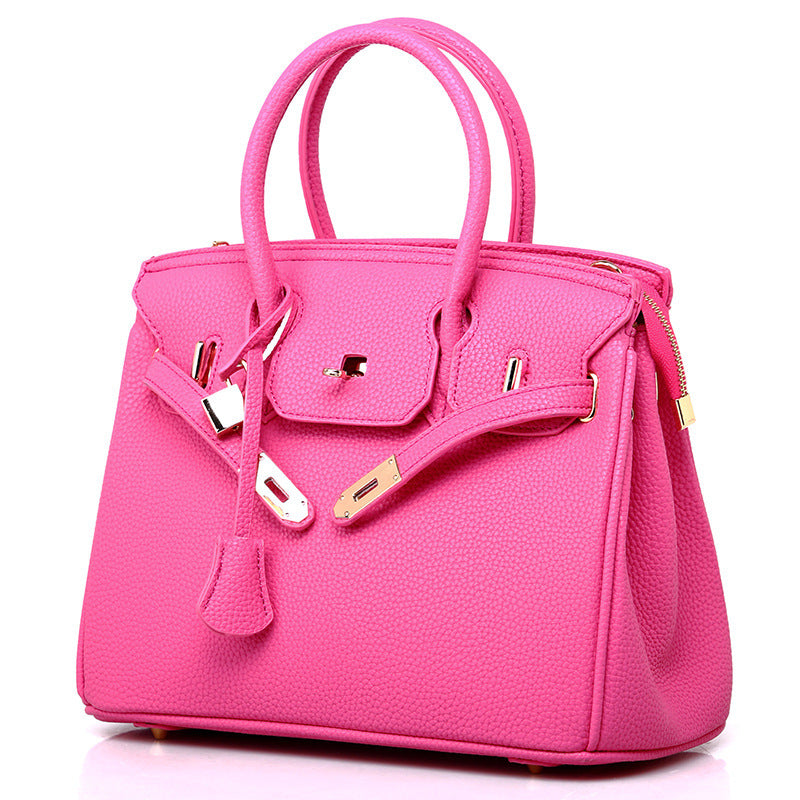 Guangzhou Bag Women 2023 New Women's Bag European and American Fashion Lychee Pattern Platinum Bag Diagonal Shoulder Ladies Handbag