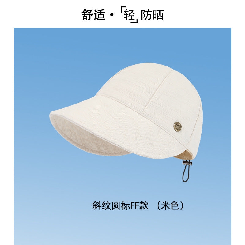 防晒帽速干夏季遮阳小众渔夫帽女时尚防紫外线太阳帽子