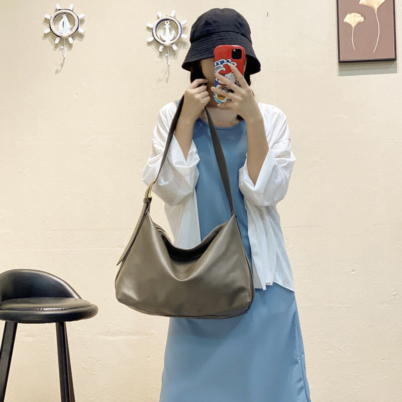 Bucket bag 2023 new cross-border women's bag large capacity handbag European and American trend fashion shoulder bag one piece drop shipping