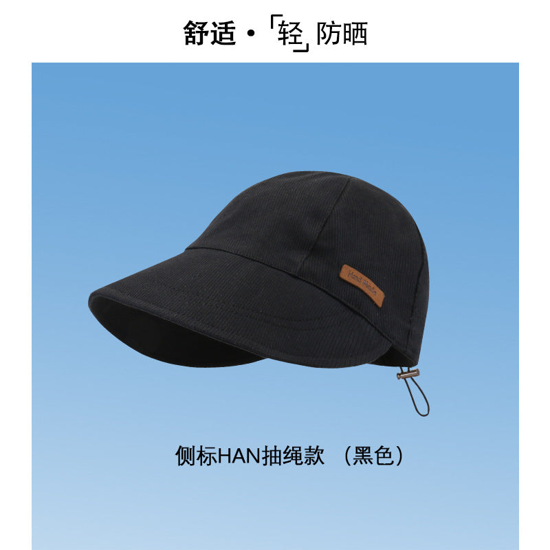 防晒帽速干夏季遮阳小众渔夫帽女时尚防紫外线太阳帽子