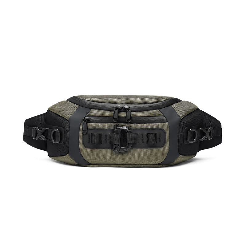 Ozuko sports mobile phone waist bag men's multi-functional chest bag tactical trendy brand men's small chest bag chest bag