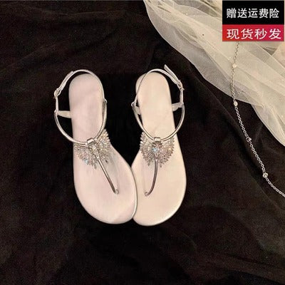 【sheii苏茵茵】晚晚繁星~水钻五角星夹趾扣带2023夏季粗跟凉鞋女
