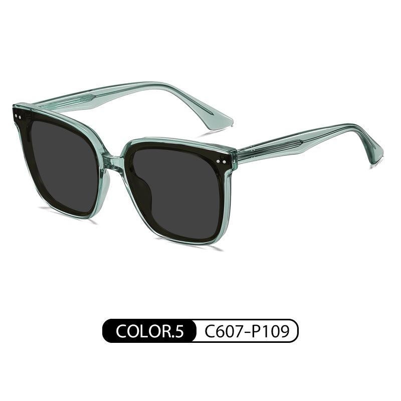 Live broadcast of the same gm sunglasses male polarized sunglasses TR7507 propionic acid pin leg big frame sunscreen sunglasses female