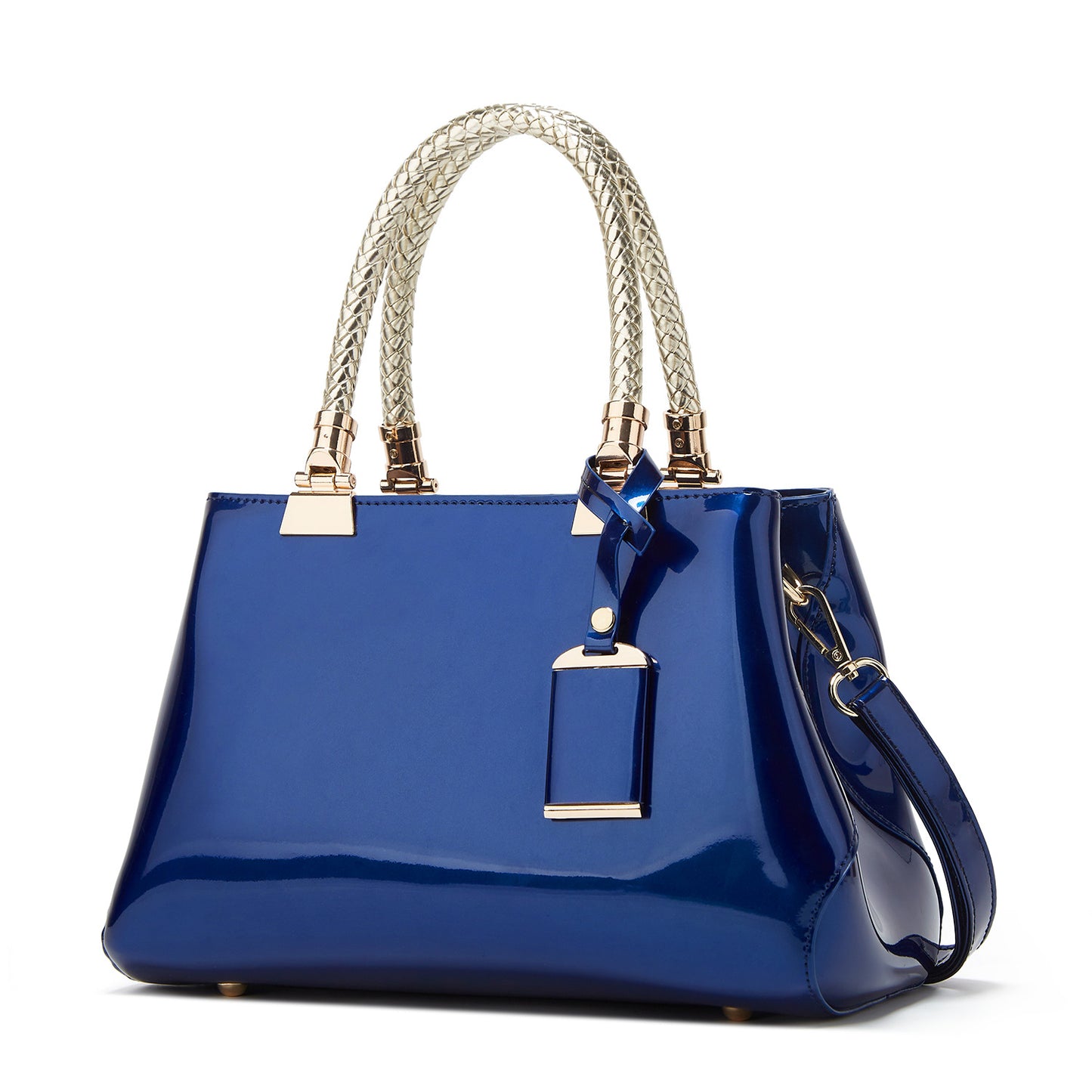 Patent leather women's bag 2023 spring and summer new glossy handbag European and American large-capacity cross-body women's fashion bride wedding bag