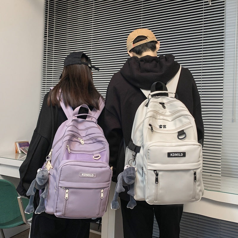 School bag male ins Korean version Harajuku ulzzang female high school student versatile large capacity multi-layer backpack backpack