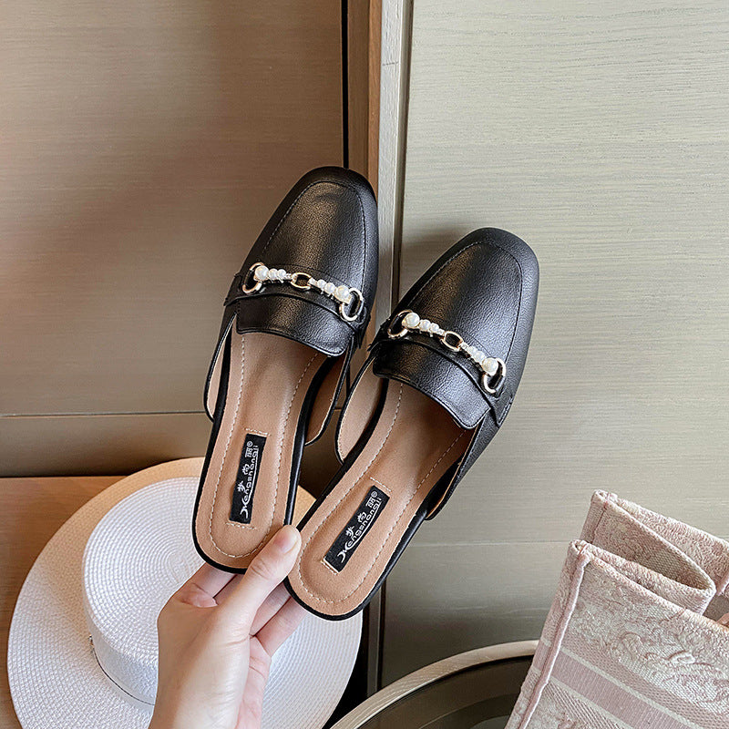 Baotou half-slippers women's summer 2023 new lazy women's shoes outerwear fashion net red sandals ins super shoes