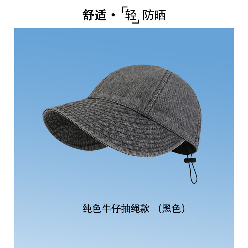 防晒帽速干夏季遮阳小众渔夫帽女时尚防紫外线太阳帽子