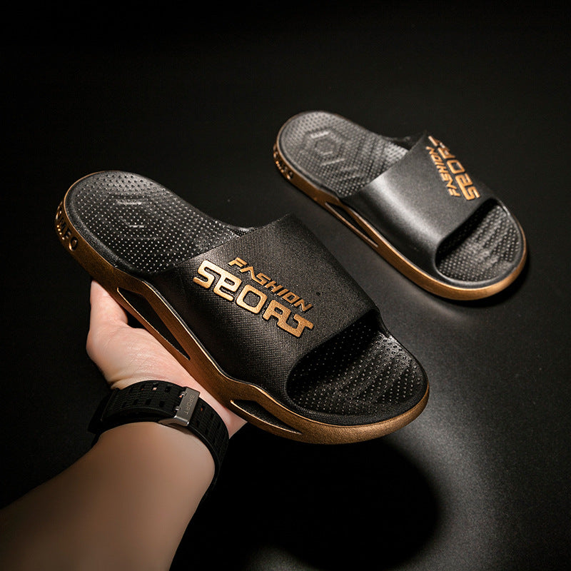 New style sandals and slippers men's summer outer wear soft non-slip home indoor leisure bathroom bath student sandals and slippers
