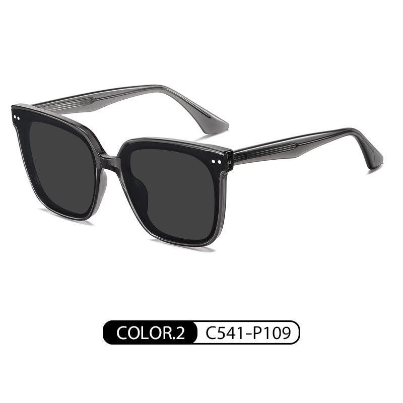 Live broadcast of the same gm sunglasses male polarized sunglasses TR7507 propionic acid pin leg big frame sunscreen sunglasses female