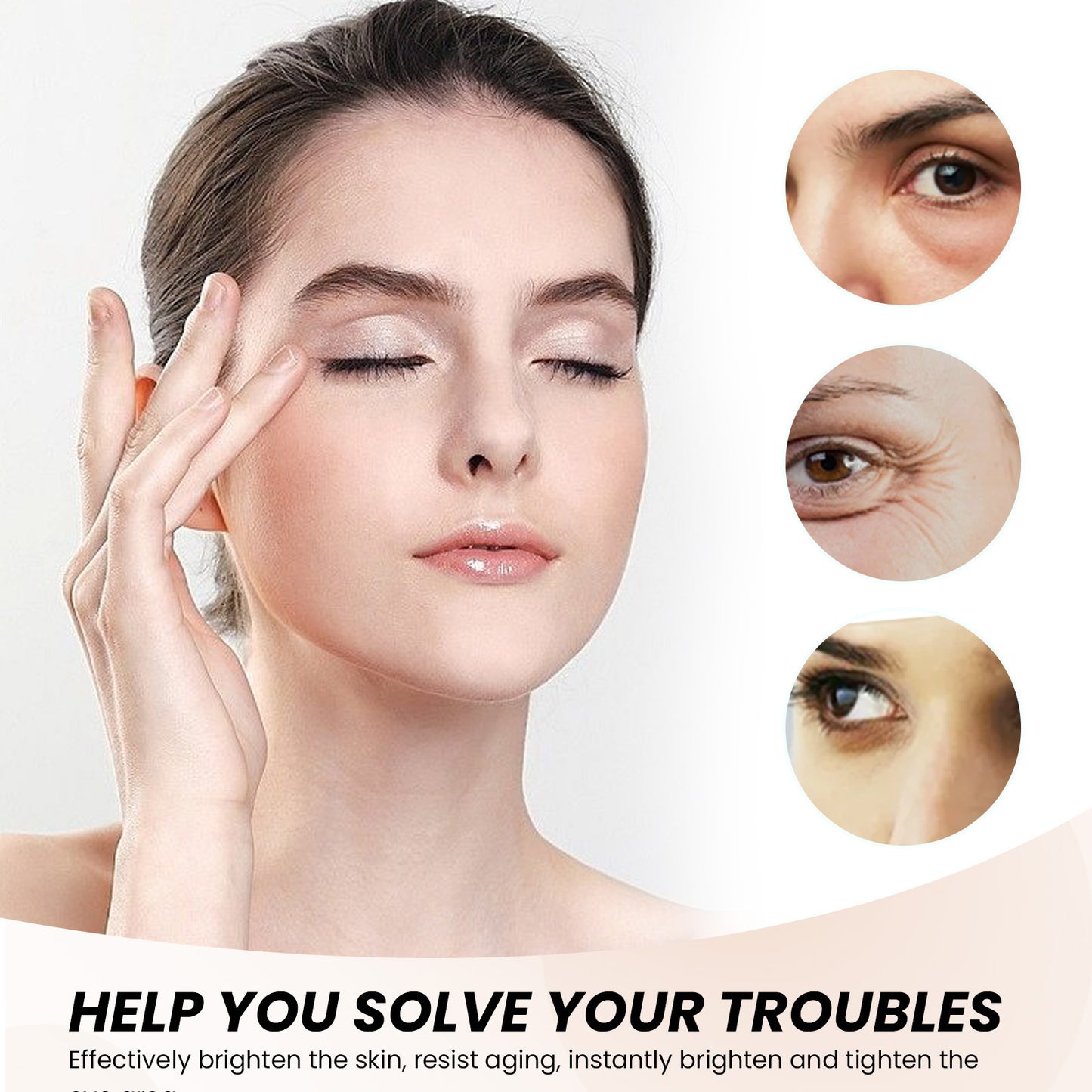 West&Month Firming Eye Cream reduces fine lines, eye bags, dark circles, nasolabial folds, crow's feet, and moisturizes eye skin