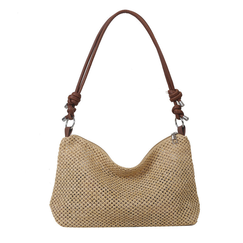 Handwoven bags for women 2023 new trendy fashion retro straw tote bag versatile large capacity shoulder bag for women