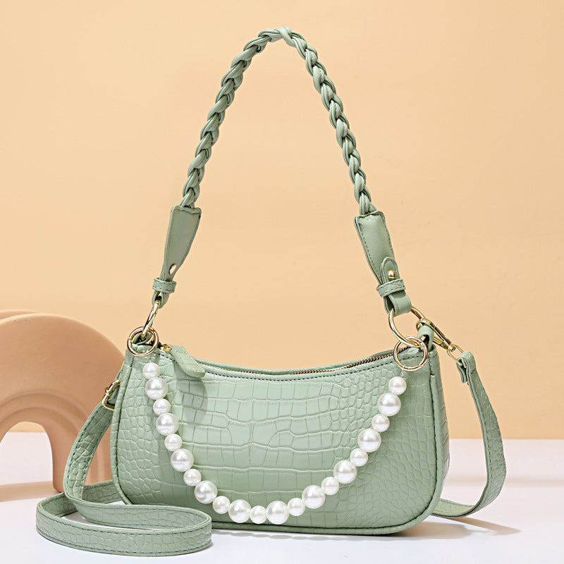 Factory direct sales bags for women 2022 new beaded armpit bag, fashionable and versatile single shoulder crossbody bag, high-end and stylish