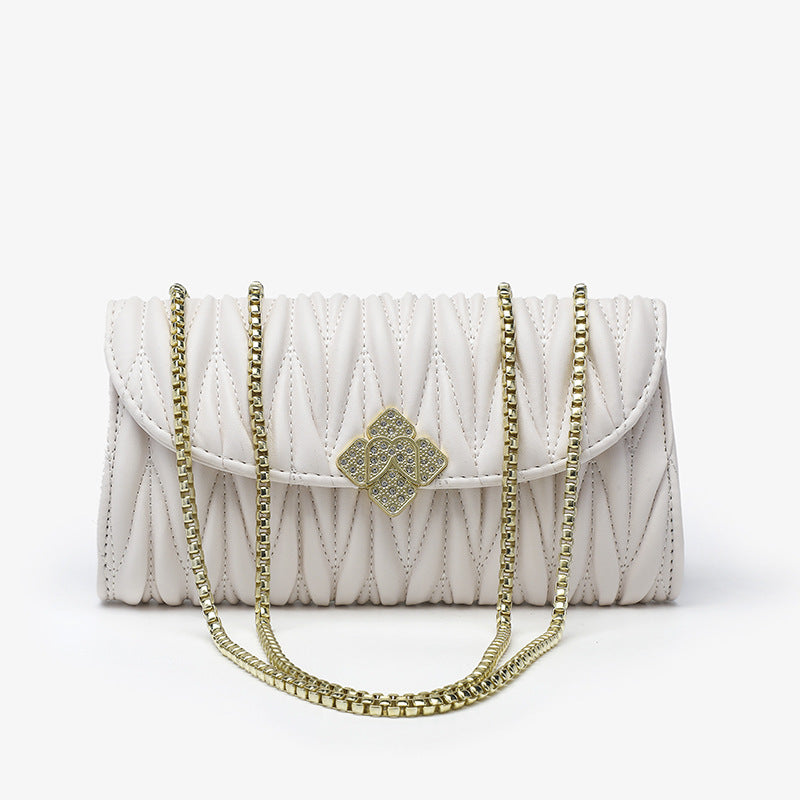 Embroidered Chain Handbag Women's Bag 2022 Trendy Shoulder Bag Crossbody Bag Welfare Style Diamond Small Bag Factory Direct Sales
