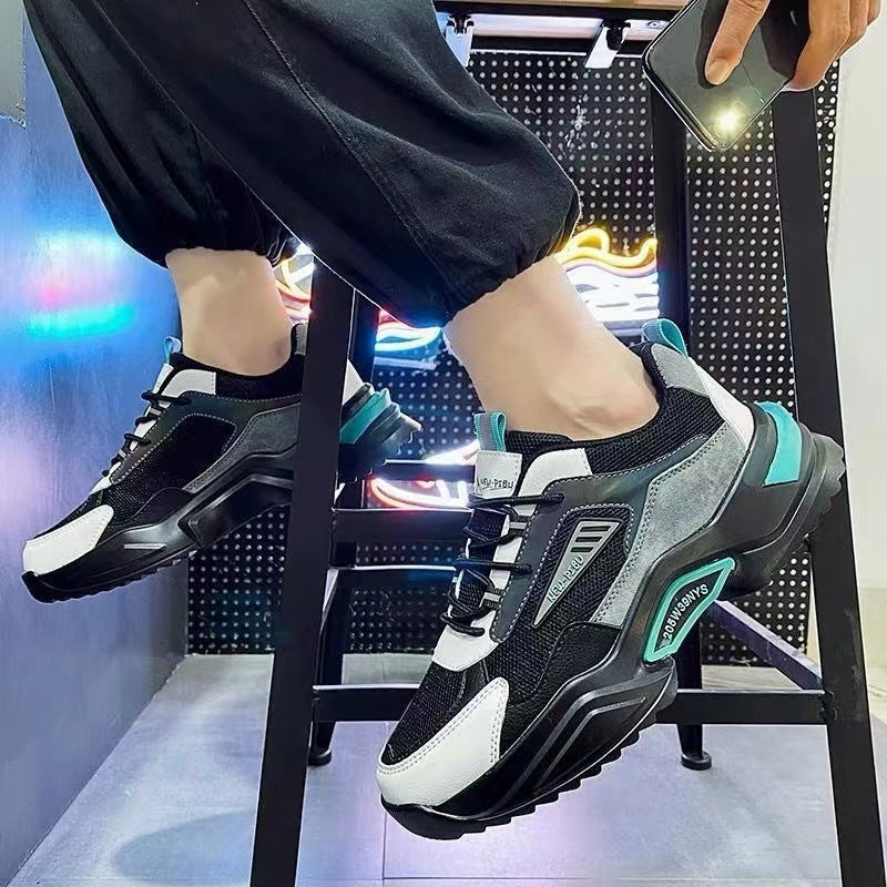 Spring men's shoes new sports and leisure shoes men's breathable Korean version trendy all-match mesh shoes male students trendy shoes