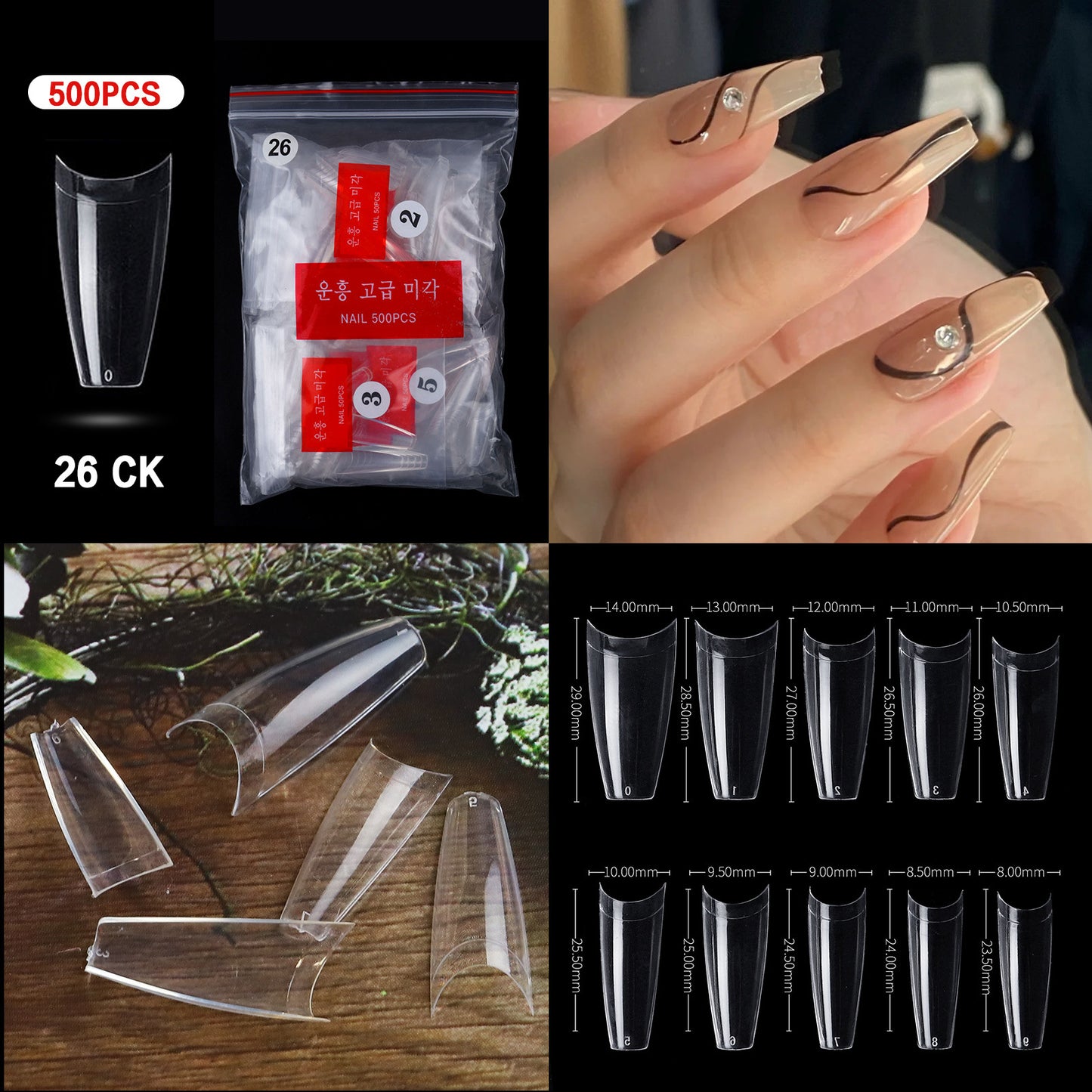 Cross-border nail manicure French style full patch half patch fake nail patch handmade wear manicure factory wholesale